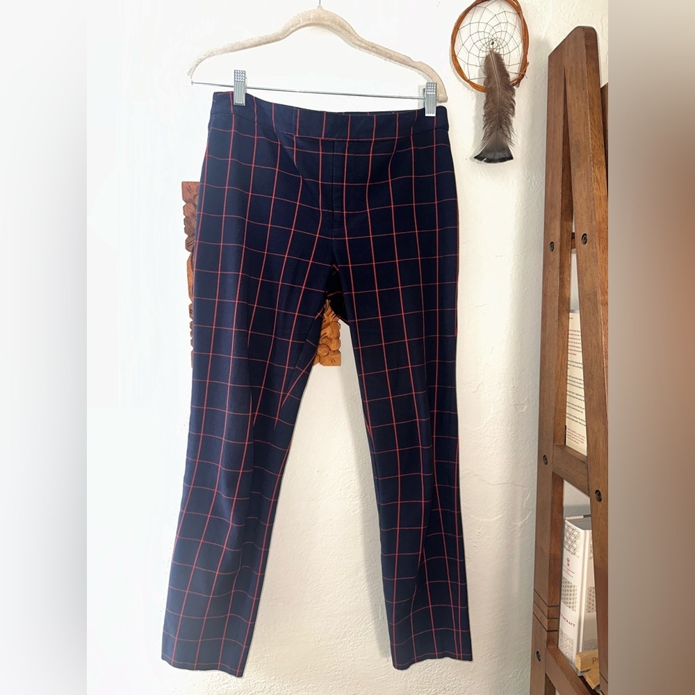 Lauren Ralph Lauren Navy and Red Plaid Trousers